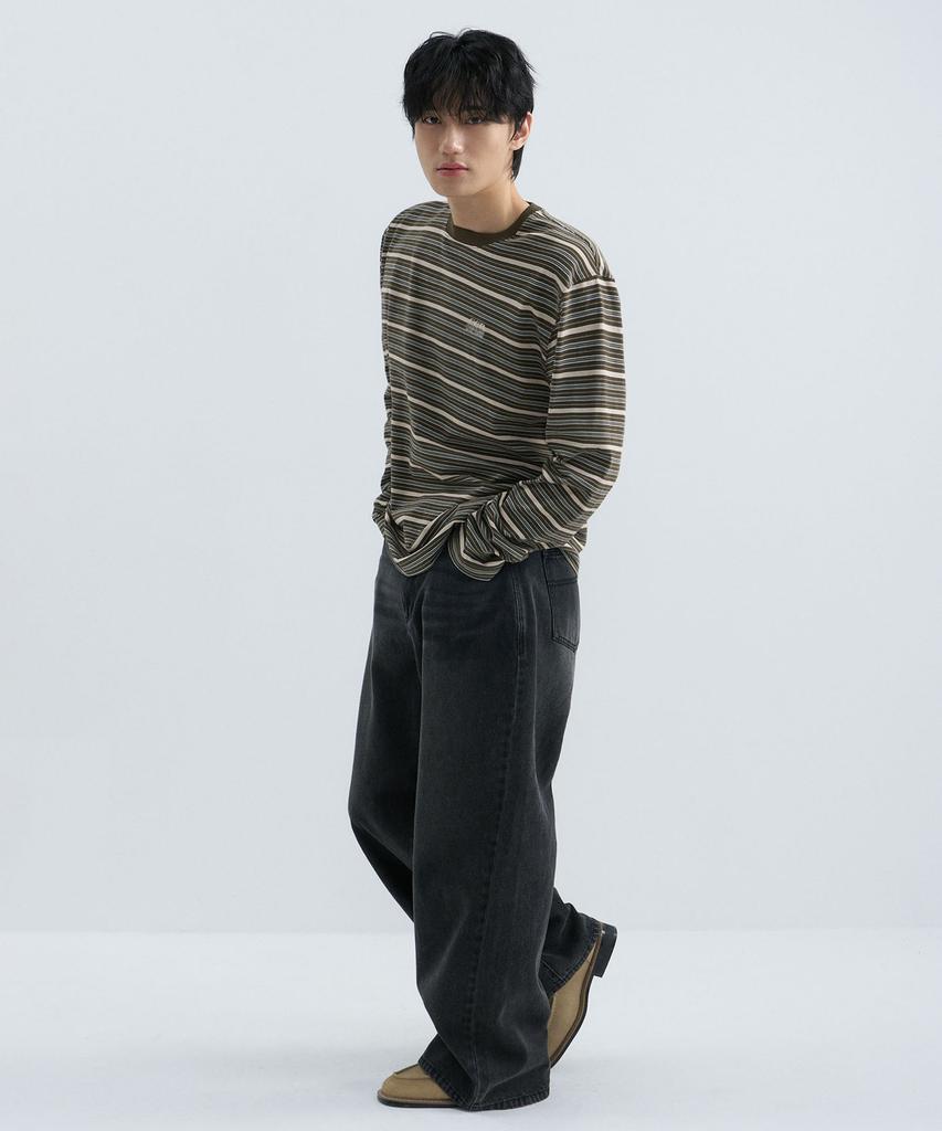 CGP Wide Fit Summer Denim Pants - Washed Black
