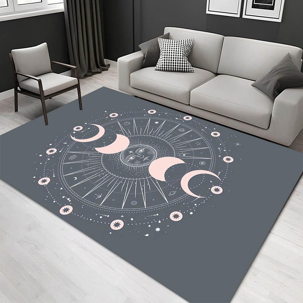 

1pc 1093675783Pattern Carpet, Area Rug For Living Room Bedroom Room Bed Chair Laundry Entryway Corridor Yard Non-slip Outdoor Camping Rug Fl 60cm by 90cm