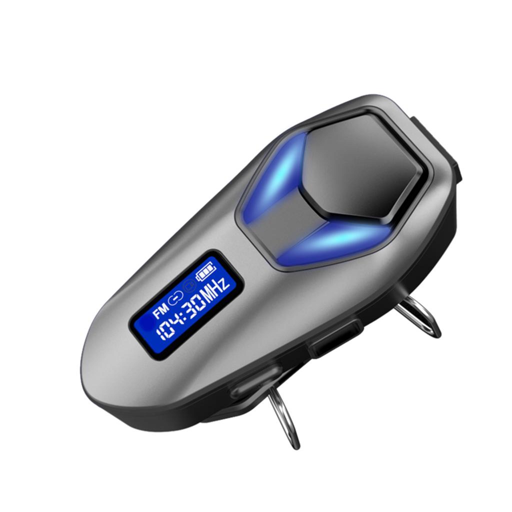 Helmet BT Headset with FM Radio Support Two Way Intercom RGB Lights IP65 Rainproof for Motorcycle Bike