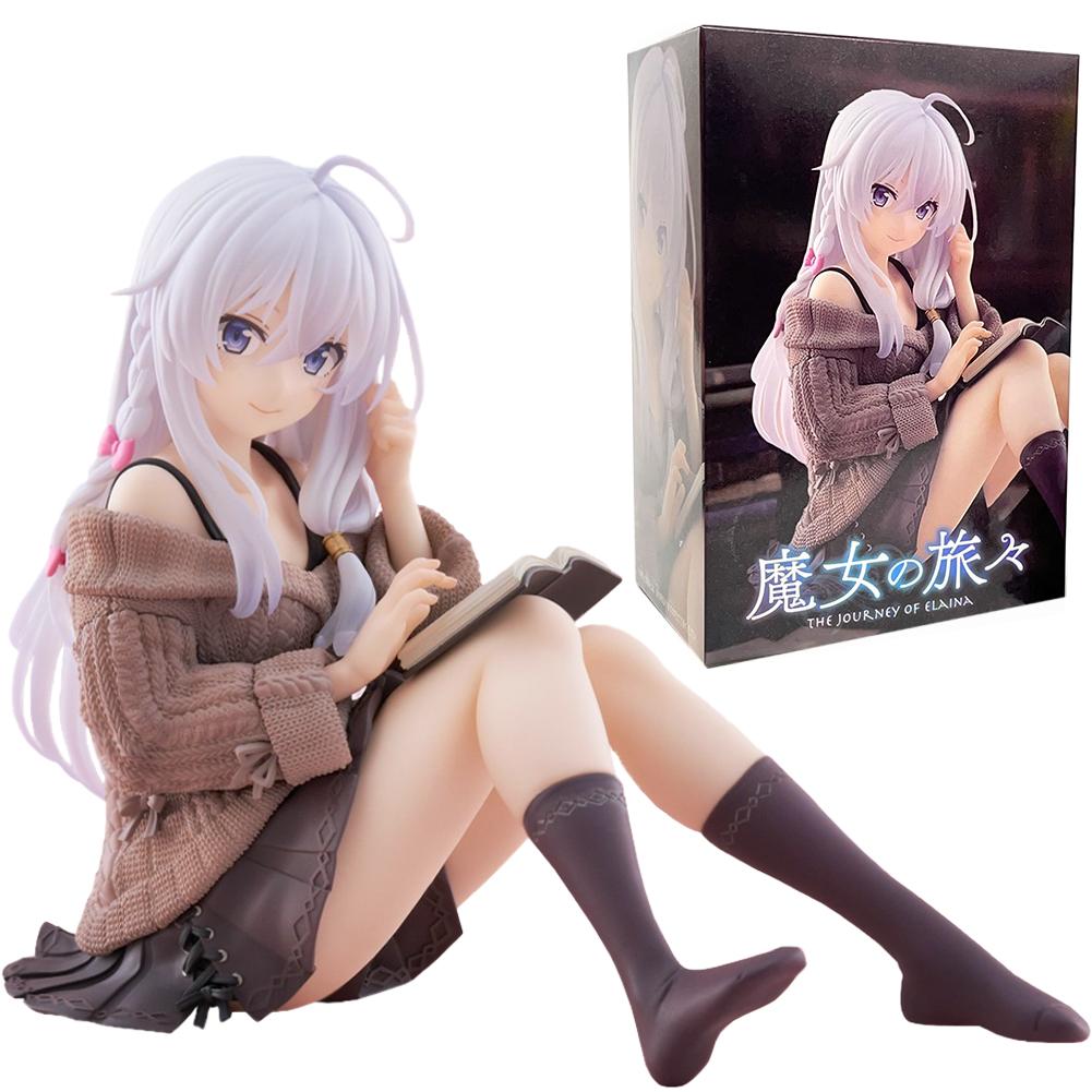 The journey of elaina anime figure elaina beautiful desktop action figures decorations simple style kawaii girl japanese dolls
