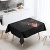 Black Cat Tablecloth Funny   With Glasses Party Restaurant Banquet Decoration Waterproof Home Table