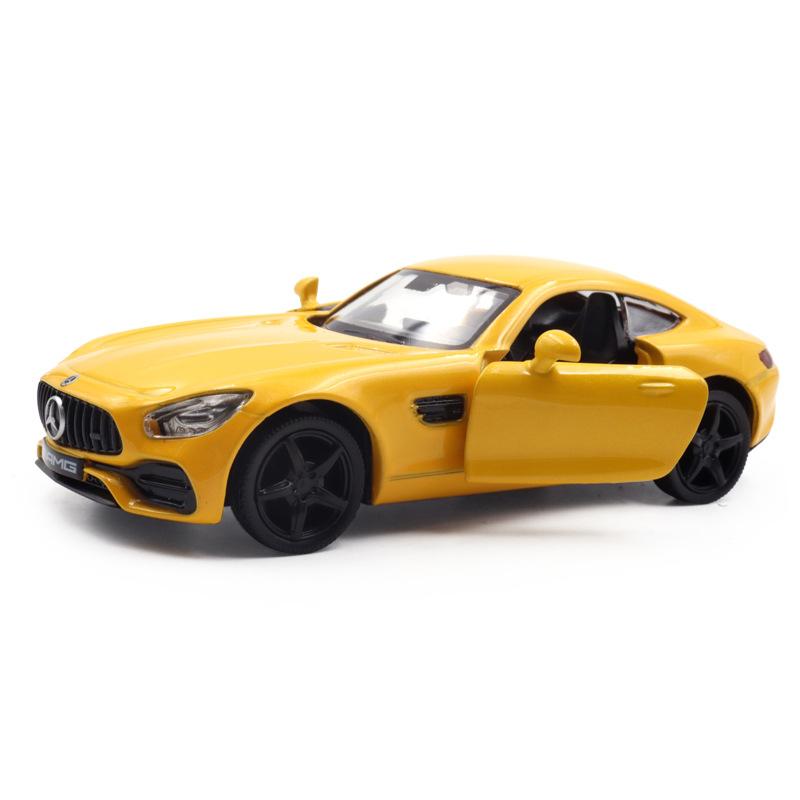 1/36 Mercedes Benz AMG GTS Diecast Car Model SupercarToy Vehicles Pull Back Alloy Metal High Simulation for Collection Gift F332