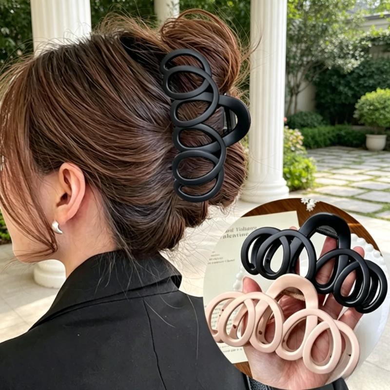 Large Non Slip Hair Claw Clips Strong Hold Matte Abstract Wave Hair Clips for Thick and Curly Hair Daily Use Hair Accessories