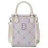 New MLB Boston Red Sox Polyester Tote Bag, Shopping Bag, Handbag Mini Women's Purple & Gray 7ACRMD35N-43IVS