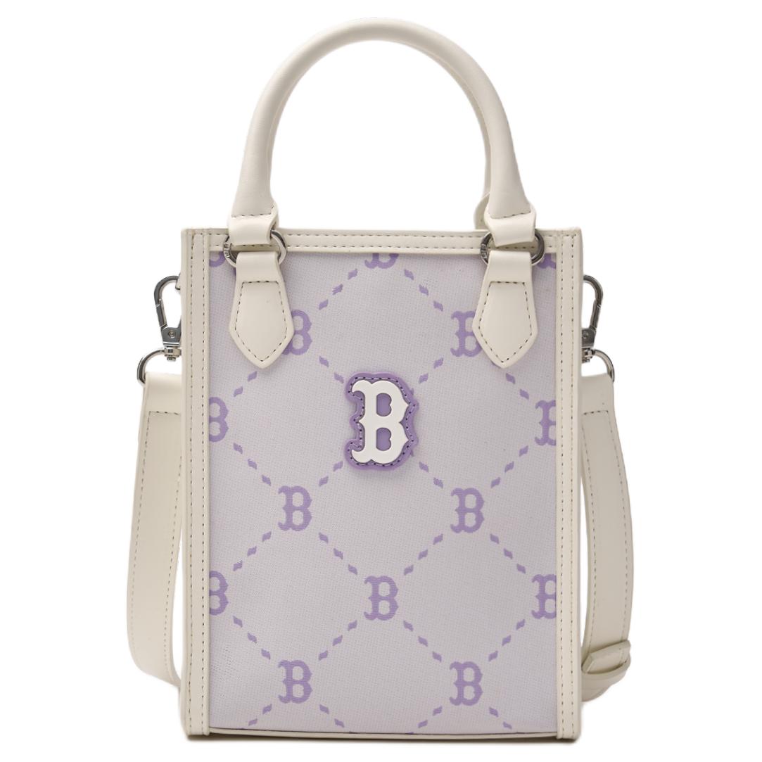 

Новая полиэстеровая сумка-тоут MLB Boston Red Sox, сумка для покупок, сумочка мини женская фиолетово-серая 7ACRMD35N-43IVS 15.0*5.1*19.1CM