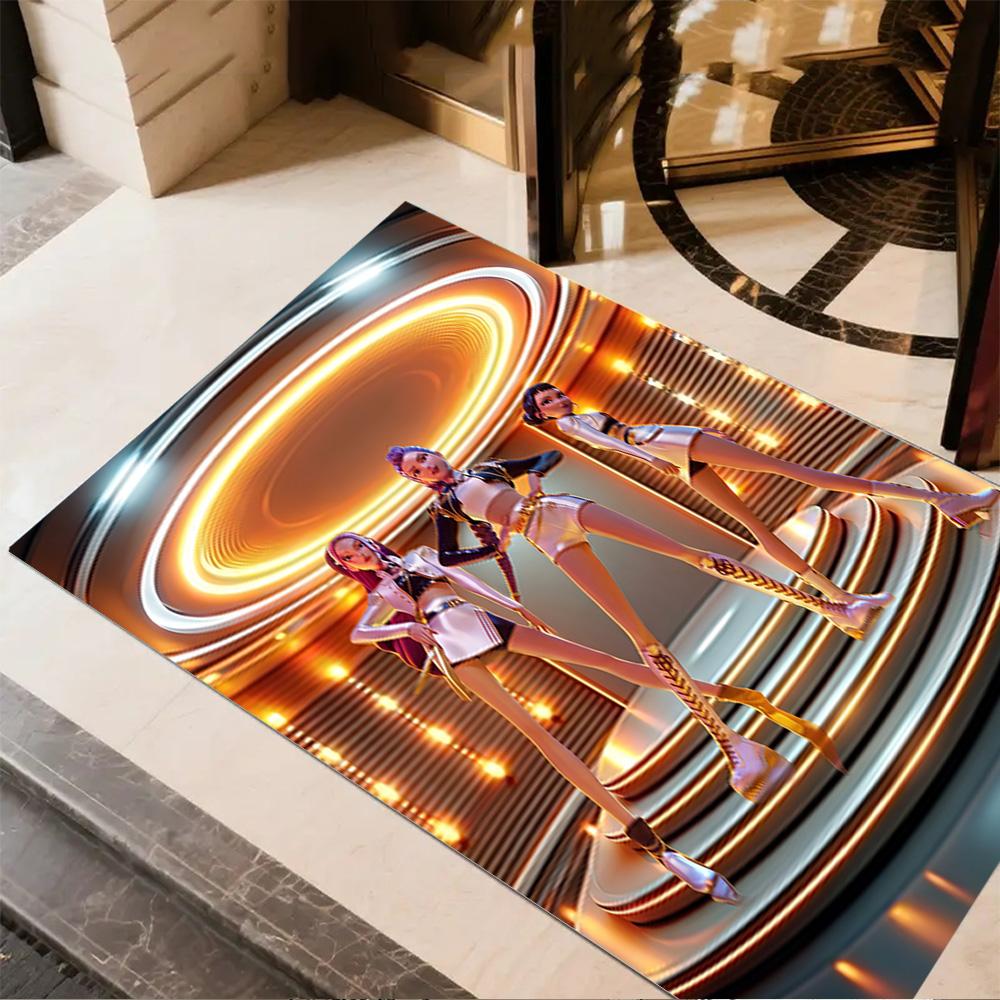 Futuristic Fashion Party Floor Mat Suitable for Study room Game Room Entryway Hallway Antislip Carpet Office home decor Wedding Party Gift