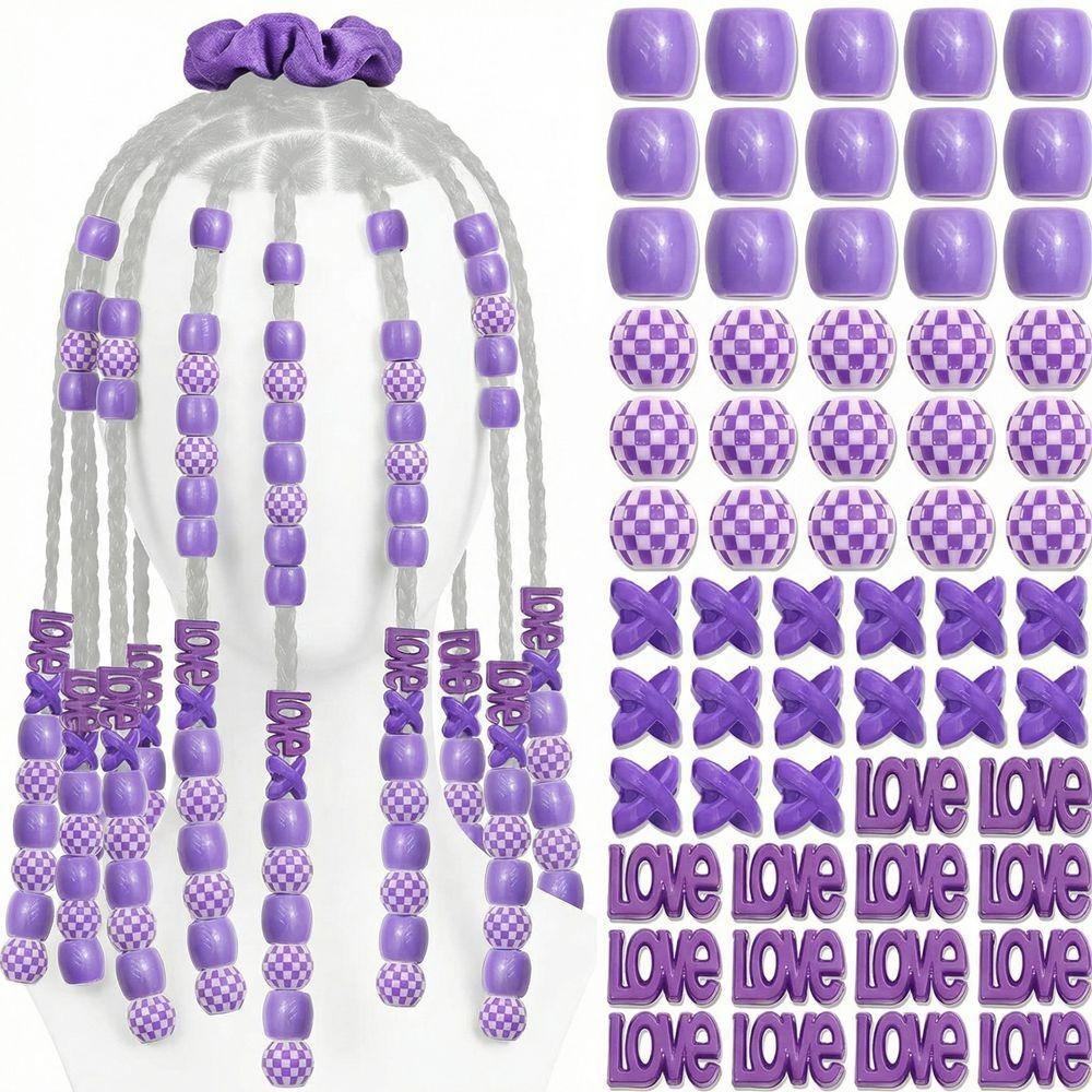 

Love Heart Acrylic Dreadlock Beads DIY Painless Braiding Beads New Dreadlock Braids Decor Kids Style 8