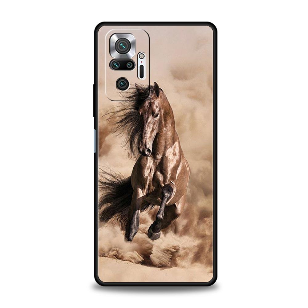 Animal Horse Phone Case Cover for Redmi 14C 10C Note 15 14 13 12 10 11 K40 Pro Plus 5G Soft TPU Shockproof Shell Funda Capas Bag