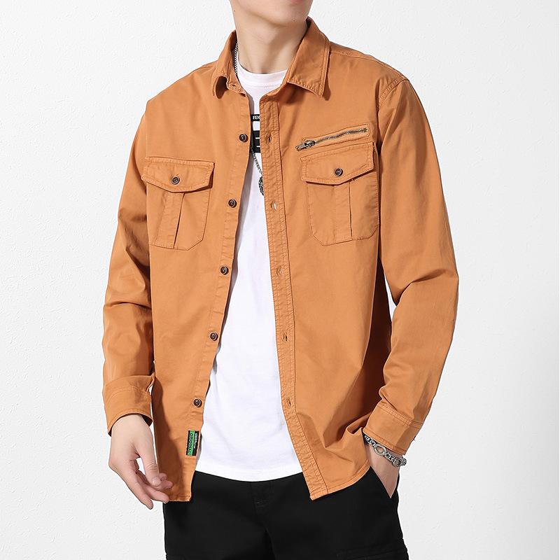 Shirt Men's Long Sleeved Casual Loose Jacket Men's Clothing