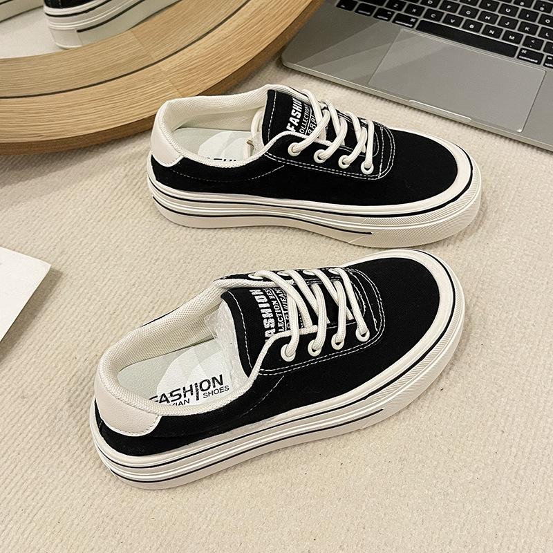 Platform White Shoes Women's New Summer Versatile Casual Sports Board Shoes Trendy Niche Design Single Shoes
