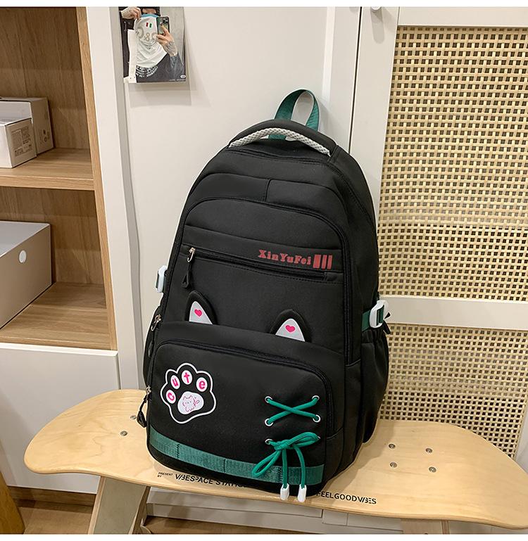 School bag new cute junior high school student school bag high value ins wind light large capacity backpack casual versatile backpack