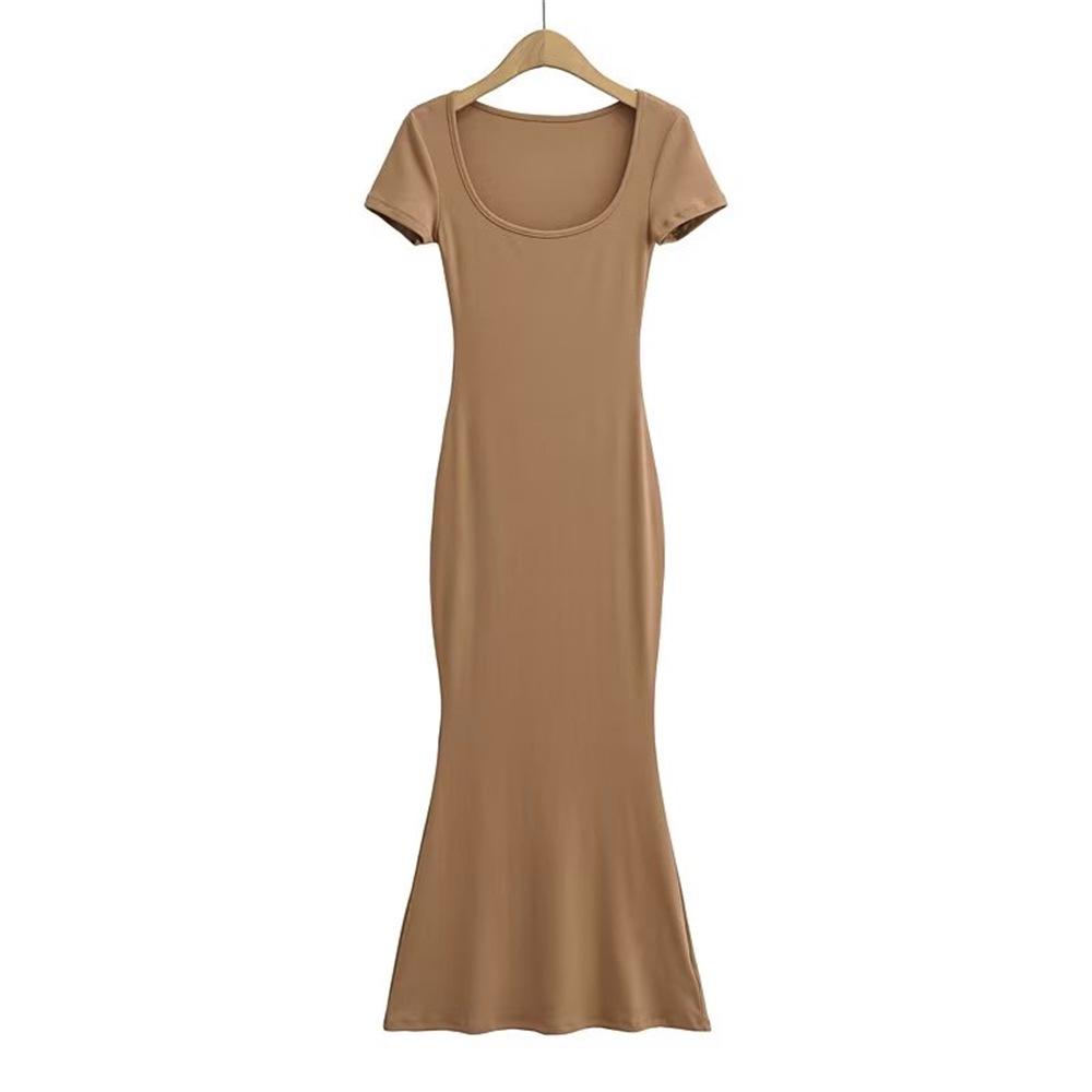 YPFF Trendy Women's Sexy Square Neck High Waist Bodycon Dress