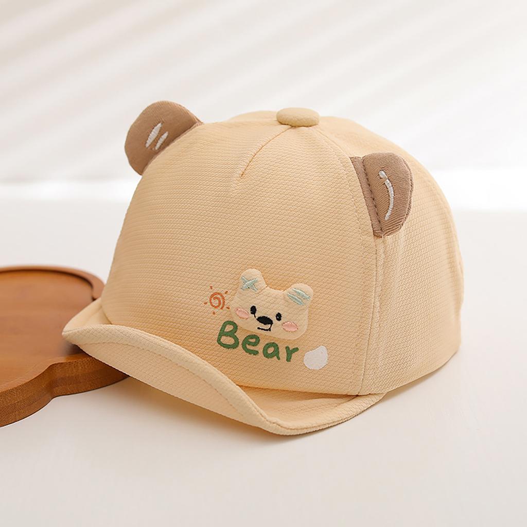 Cartoon Cute Baby Baseball Hat with Ears Summer Soft Brim Sunshade Duck Tongue Cap Boy Girl Infant Kids Soft Peaked Sun Hat