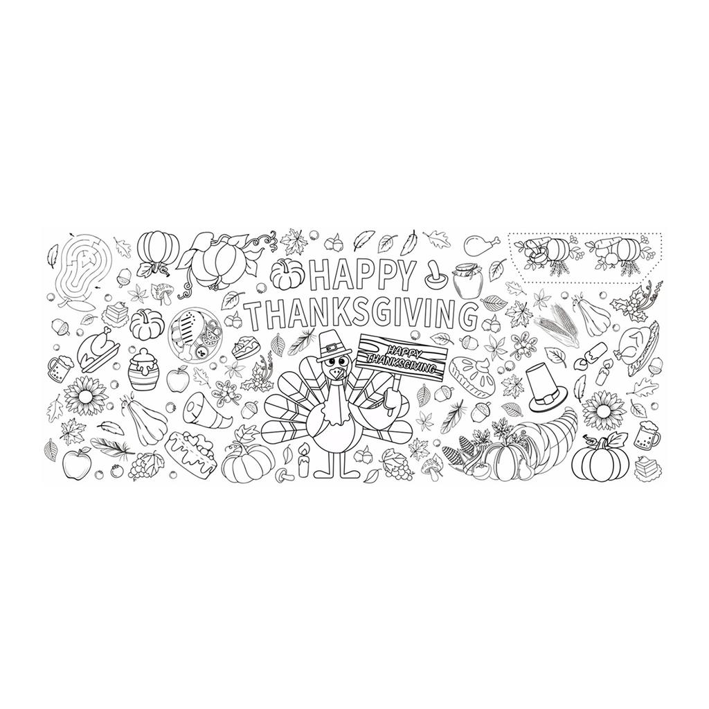 Thanksgiving Decorative Tablecloth, Waterproof, Graffiti-proof