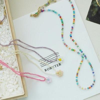 [Onoma] Collier de Perles de Fleurs 4 Pièces Couleur Pierre Précieuse Marguerite (12092747)