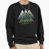 Unisex Cotton Sweater Pullover Hoodie Printed Sweater Sacred Geometry Triangles - Misty Forest Pullover Sweatshirt Casual Long Sleeve Sweatshirt