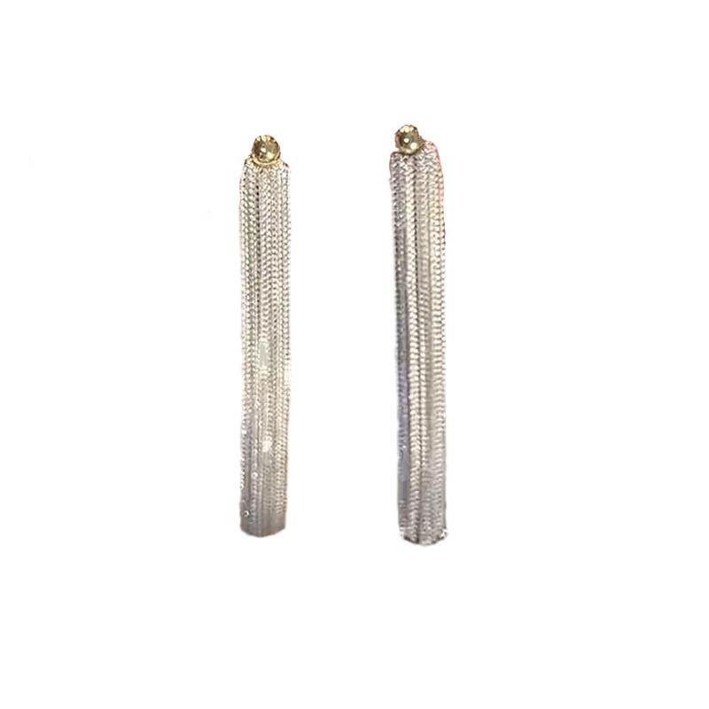 BF CLUB 925 Silver Earrings For Women Trendy Long Tassel Allergy Free Party Christmas Gift Jewelry