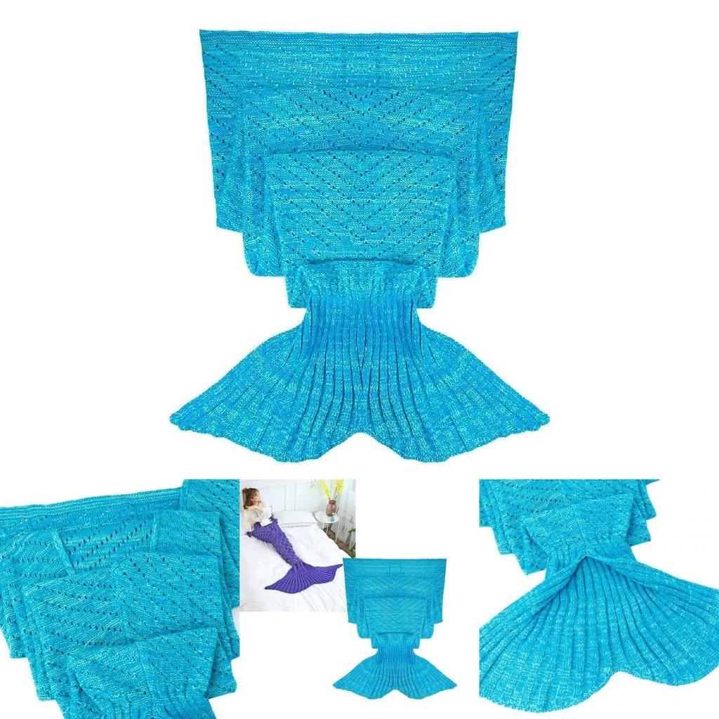 Mermaid Tail Throw Blanket With Acrylic Material For Kids And Adults Perfect For Spring And Fall
