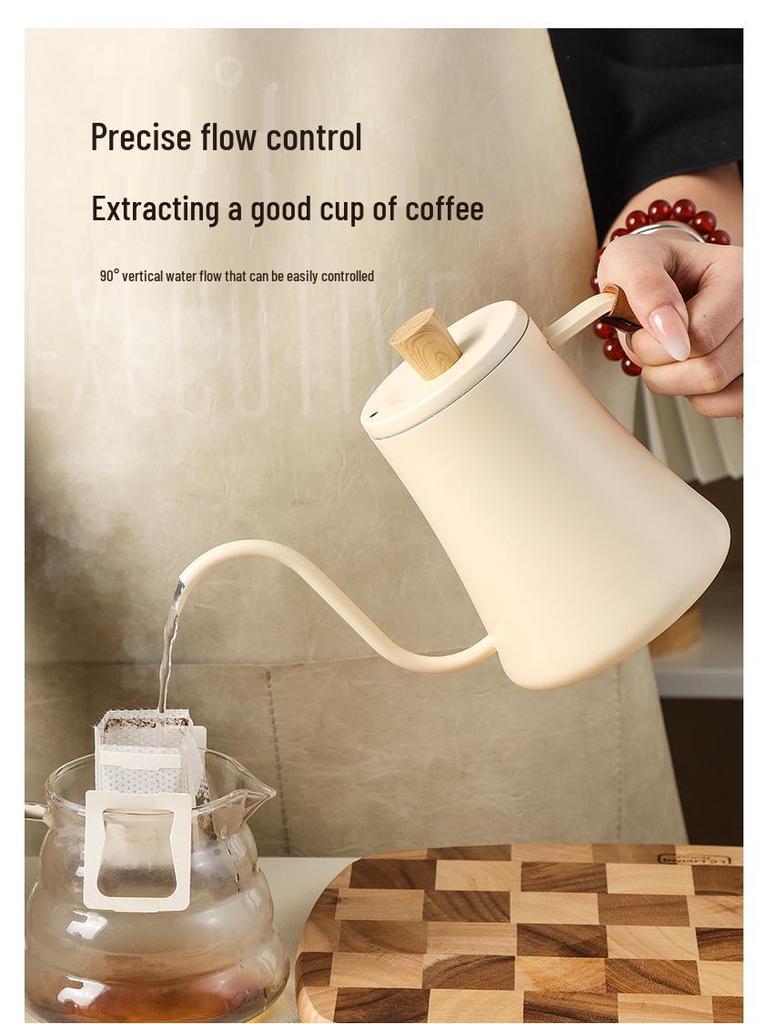 Gooseneck Drip Coffee Pour Over Kettle, 600ML Hanging Ear for Home Brewing