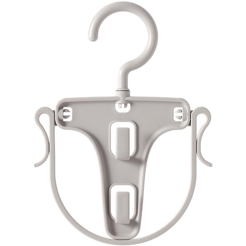 

Clothes Hanger Rack Household Plastic Clothes Hanger for Hanging Clothes Clothes Drying Support Hook Auxiliary Drying Rack світло-сірого кольору