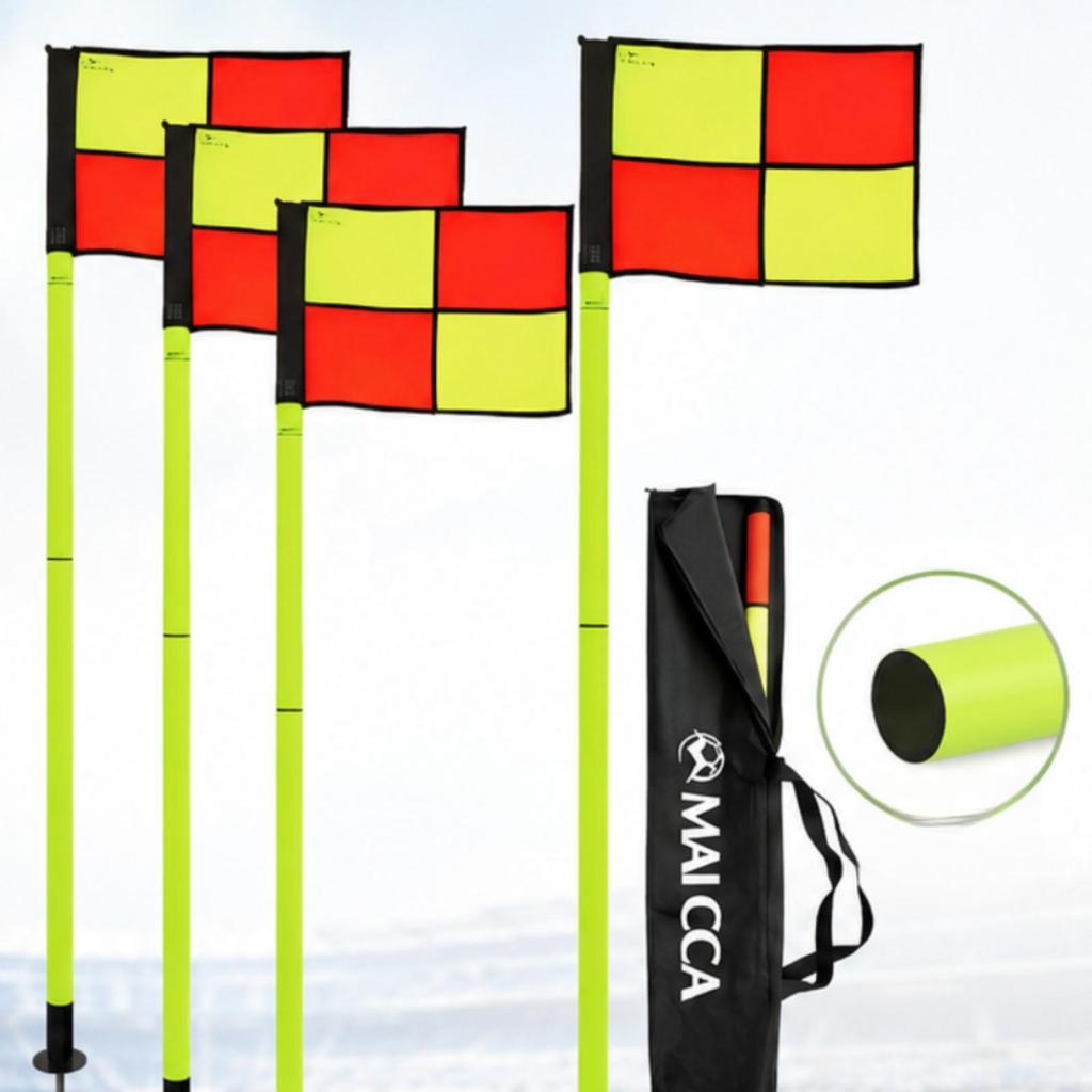 4 Pieces Soccer Corner Flag Long-Lasting Ground Marker Kit Stable