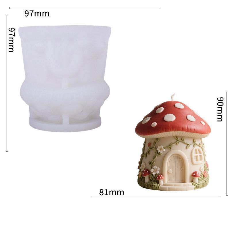 Mushroom House Silicone Mold Fantasy Handmade Candle Mold Diy Resin Ornament Mold High Quality For Desktop Ornaments Diy Home