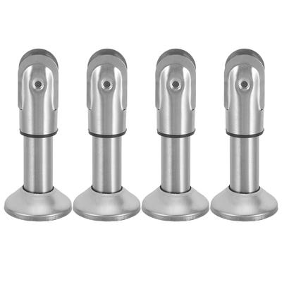 4 pièces Support de Support de Cloison d'Écran Acier Inoxydable Support de Sol de Cloison de Salle de Bain Matériel Pour Commercial Public