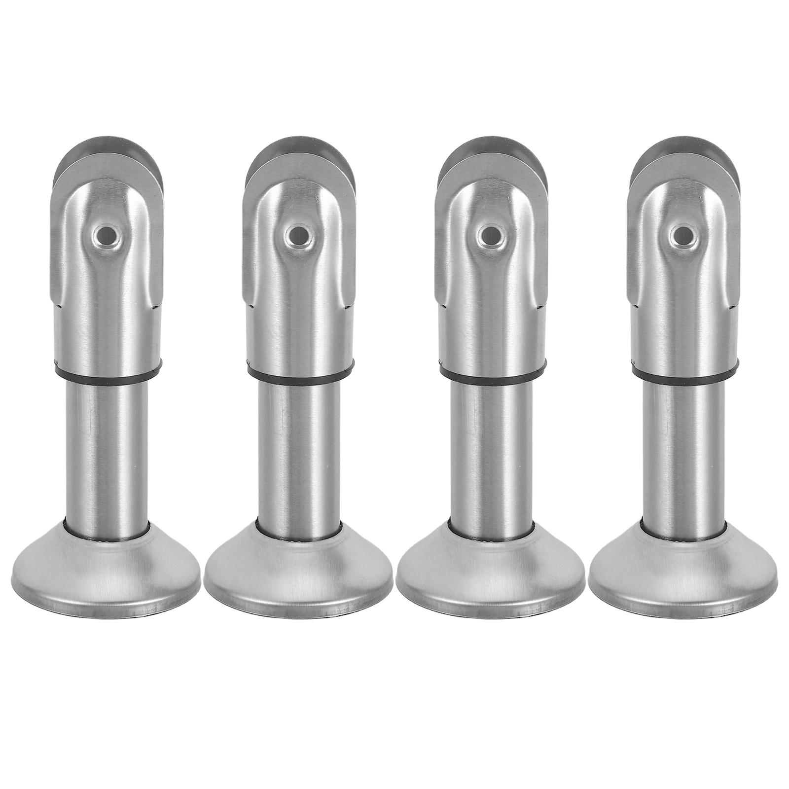 

4pcs Screen Partition Support Bracket Stainless Steel Bathroom Partition Floor Support Hardware For Commercial Public 14.5x5.8x5.8cm