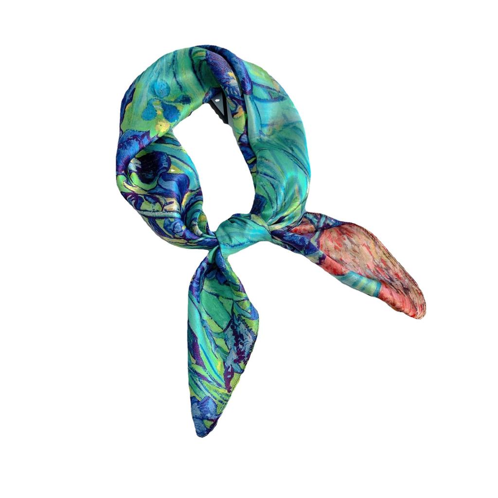 Van Gogh's Tulip Silk Scarf High-end Silk Scarf Women's Versatile Silk Scarf Women's Thin Silk Shawl