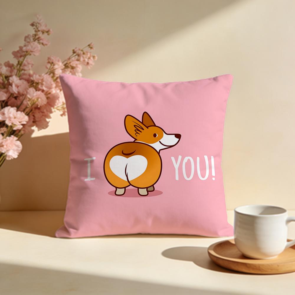 Hübsche Corgi Kissenbezüge Weiche Kissenhüllen für Zuhause Schlafzimmer Wohnzimmer Sofa