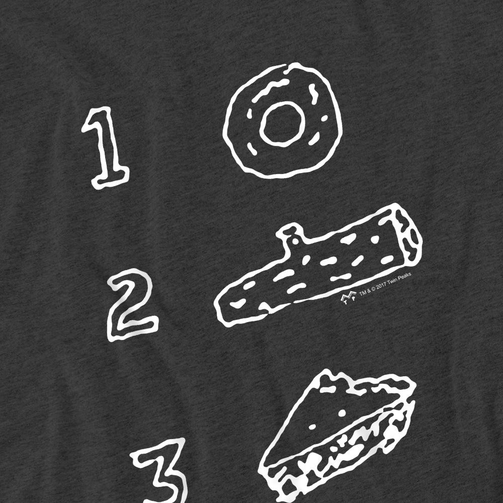 Twin Peaks Unisex Adult Pie Log Donut T-Shirt