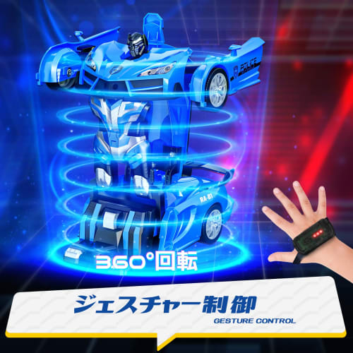 Tecnock RC Car, Transforming Robot Toy for Kids, Gesture Controlled, 360 Rotation, Birthday Gift for Boys