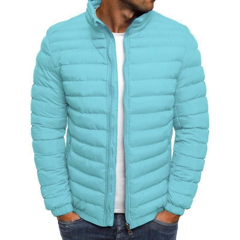 Autumn and Winter New Solid Color Cotton-padded Jacket Simple Atmosphere Men's Cotton Clothes