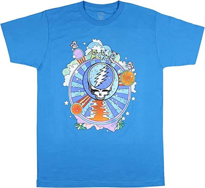 26 Grateful Dead Band Lightning Skull Logo Tee Shirt New Unisex T-Shirt XL