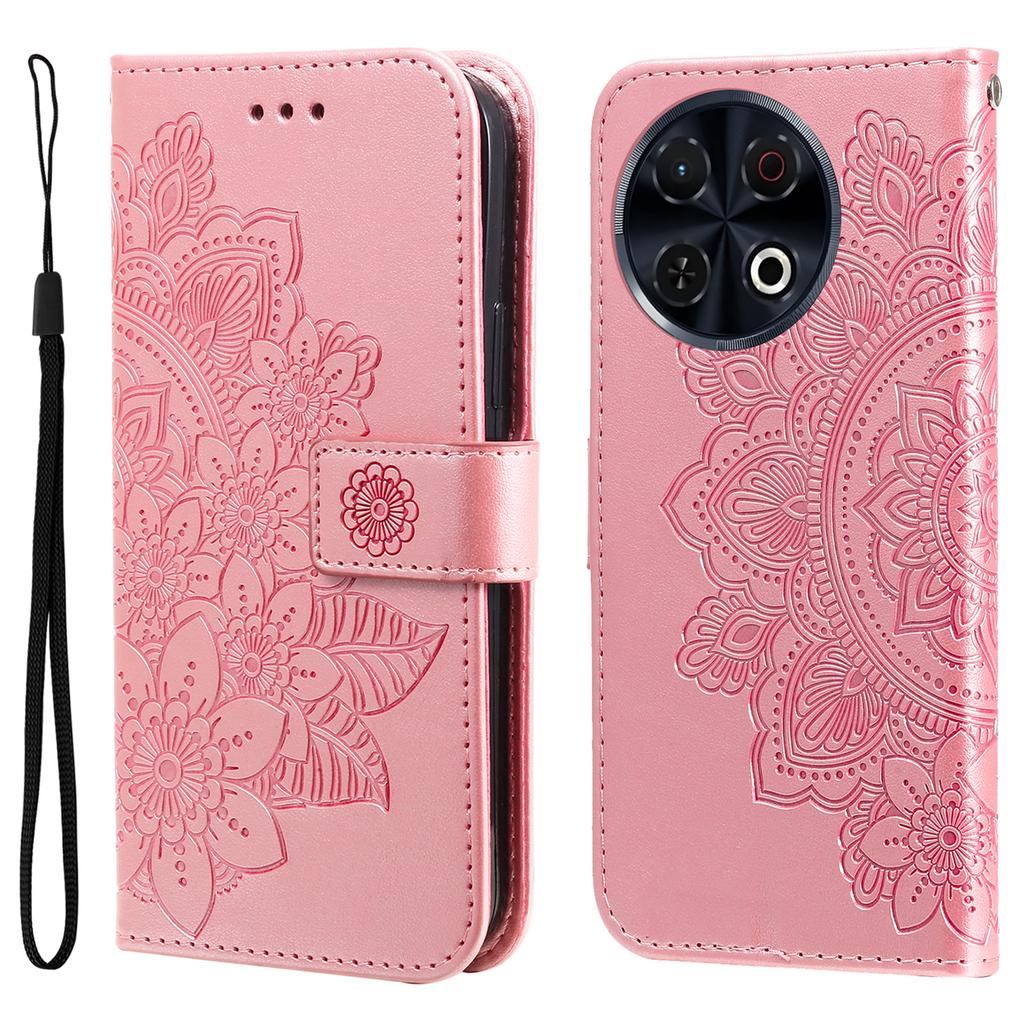 For TECNO Spark 30 Pro 4G Case Floral Pattern PU Leather Wallet Stand Phone Cover