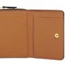New COACH Trifold Wallet Coated Canvas With Smooth Leather Detail Card Holder Wallet Small Size Women's Light Khaki & Brown 78081-IMUOH
