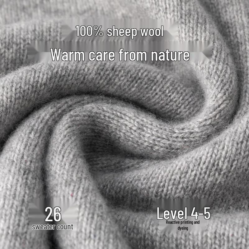 Hengyuanxiang Women's Pure Wool Thick Knit Sweater