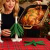 Christmas Tree Insulation Mat PVC Christmas Tree Trivet Non-Slip Heat Resistant Coasters For Hot Dishes Bowl Pot Teapot Drinks