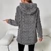 Women's Fashion Casual Solid Color Hooded Sweatshirt With Loose Fit And Fleece Pockets