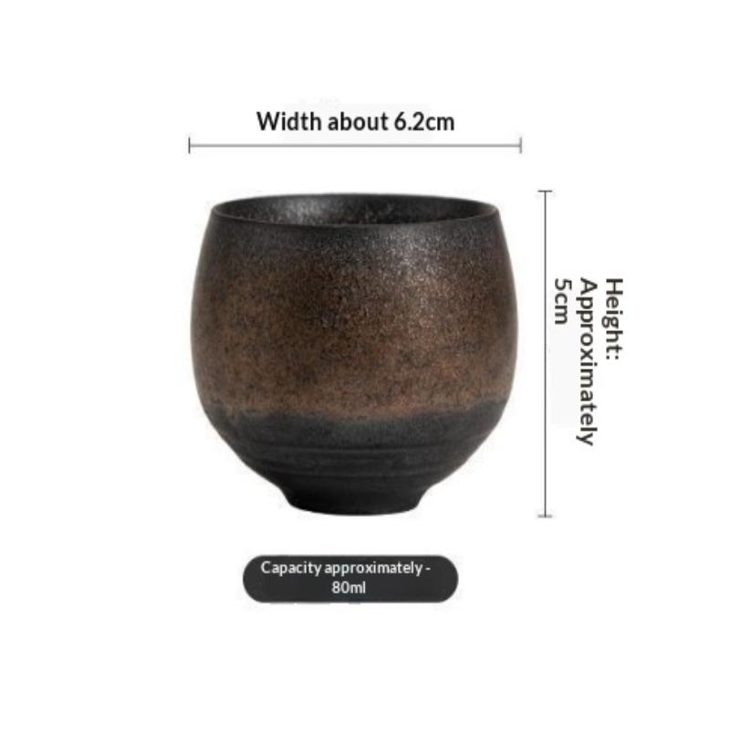 Mini Creative Coffee Cup 80Ml Retro Durable Coarse Ceramic Tea Cup Mug