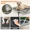 Outdoor Dog Bed with Canopy, Elevated Dog Bed for Large Dogs, 106 X 76 X 99 Cm, Light Grey