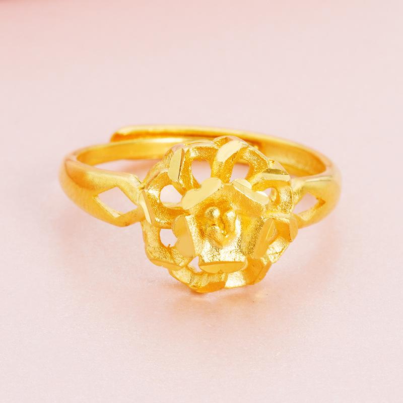 Retro Rose Open Ring Women's Exquisite Flower Ring Accessories