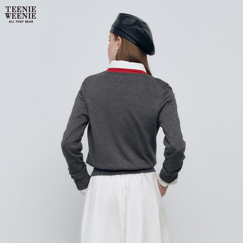 Teenie Weenie Bear Letter Knitted Cardigan