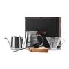 Pour-Over Coffee Maker Set, Drip Coffee Pot, Glass Sharing Pot, Stainless Steel Pour-Over Kettle, Filter Paper, Filter Cup, 5 Pieces