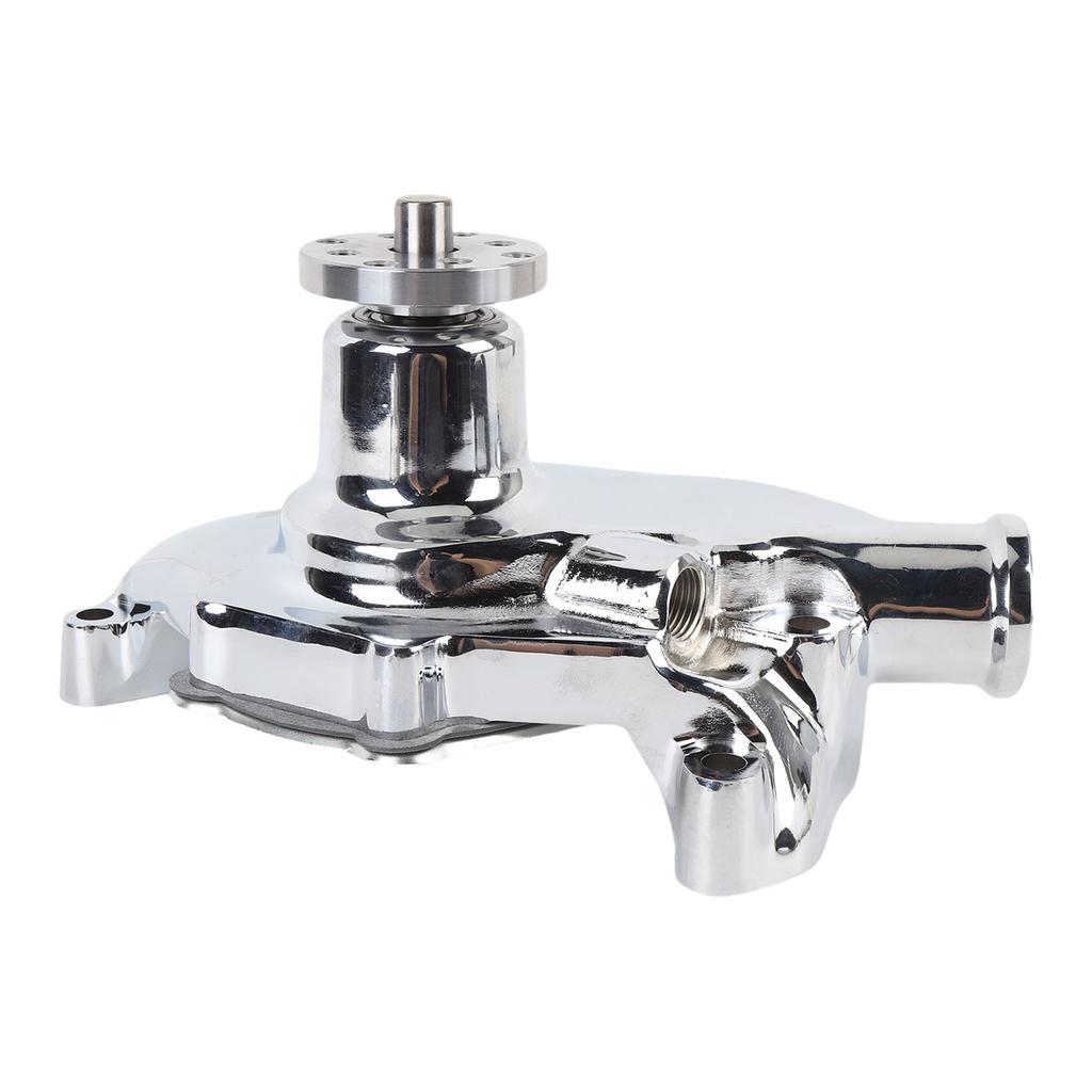 Short Water Pump 1 2in NPT Side Port Chrome Finish Aluminum High Volume Water Pump Replacement for SB 283 350 V8 1955