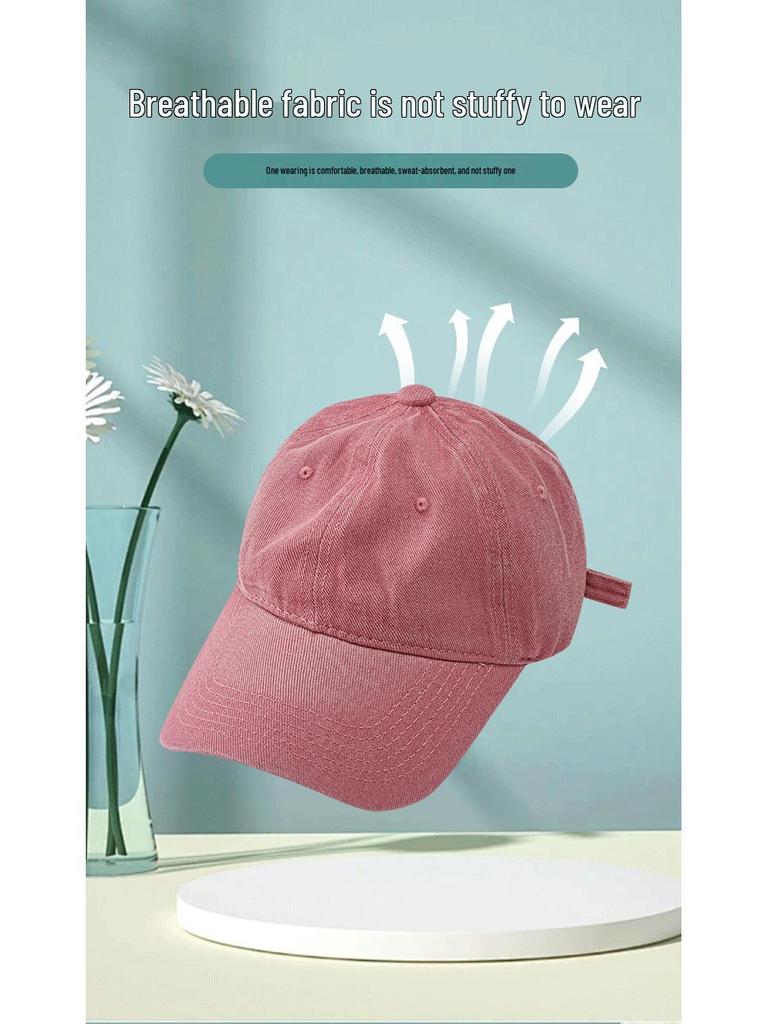 Кепка бейсболка из потертого денима в корейском стиле - Мужская ретро выцветшая кепка с козырьком от солнца