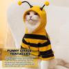 Winter Warm Pet Bee Costume Hooded Soft Cat Holiday Cosplay Clothes Cat Dog Clothes  Pet Supplies