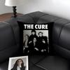The Cure Rockband Kissenbezug Natürlicher Leinen Bio-Stoff Doppelseitiger Druck Sofa Heimdekoration Geschenk Kissenhülle