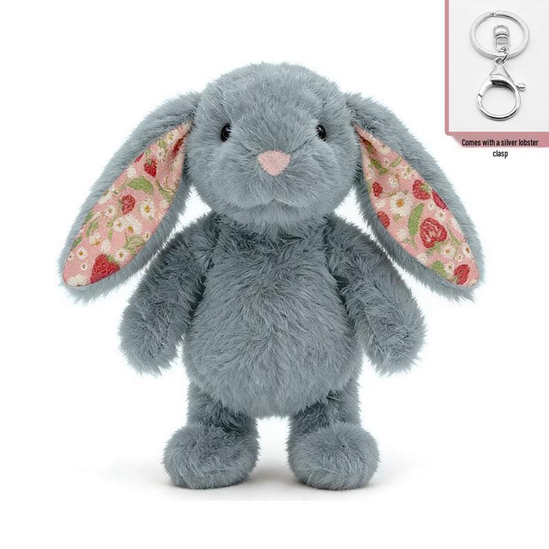 Floral Lop-Eared Bunny Plush Toy - Heart Hug Companion Doll for Kids