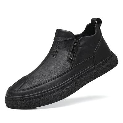 Móda Britský styl Chelsea Boots Pánské Klasické boty na zip Pro muže Nové Ležérní Vycházkové boty Mužské černé Vysoké kožené tenisky Dobré